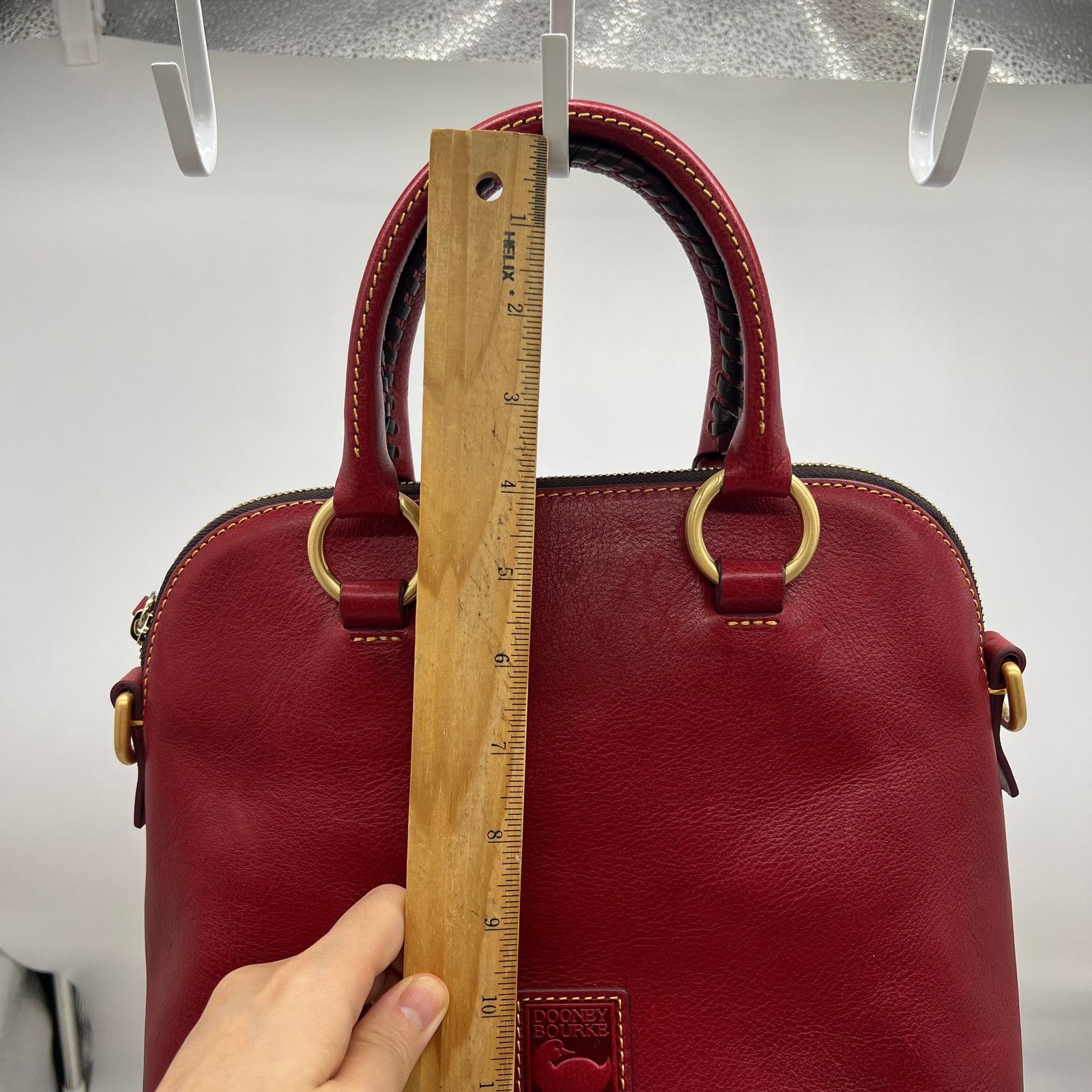 Dooney & Bourke Dooney & Bourke Florentine Leather Domed Purse Red Color Size ONE SIZE - 7 Thumbnail