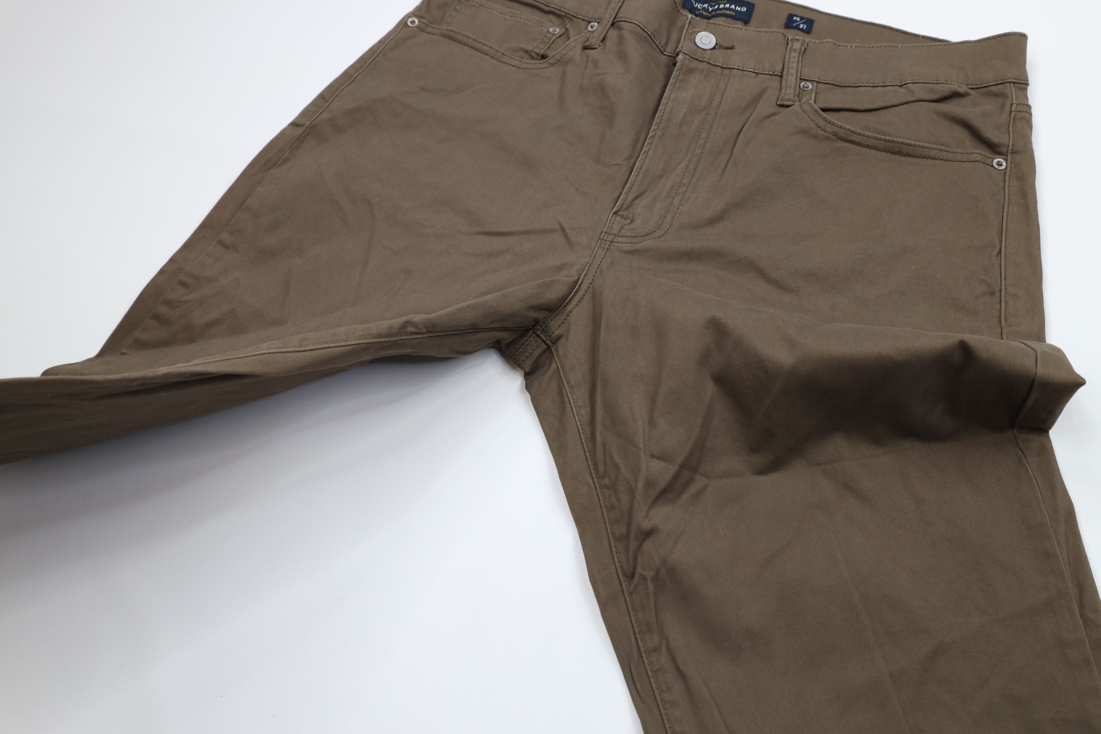 Lucky Brand Lucky Brand Slim Straight Leg Stretch Pants Trousers Brown Size US 36 / EU 52 - 7 Thumbnail