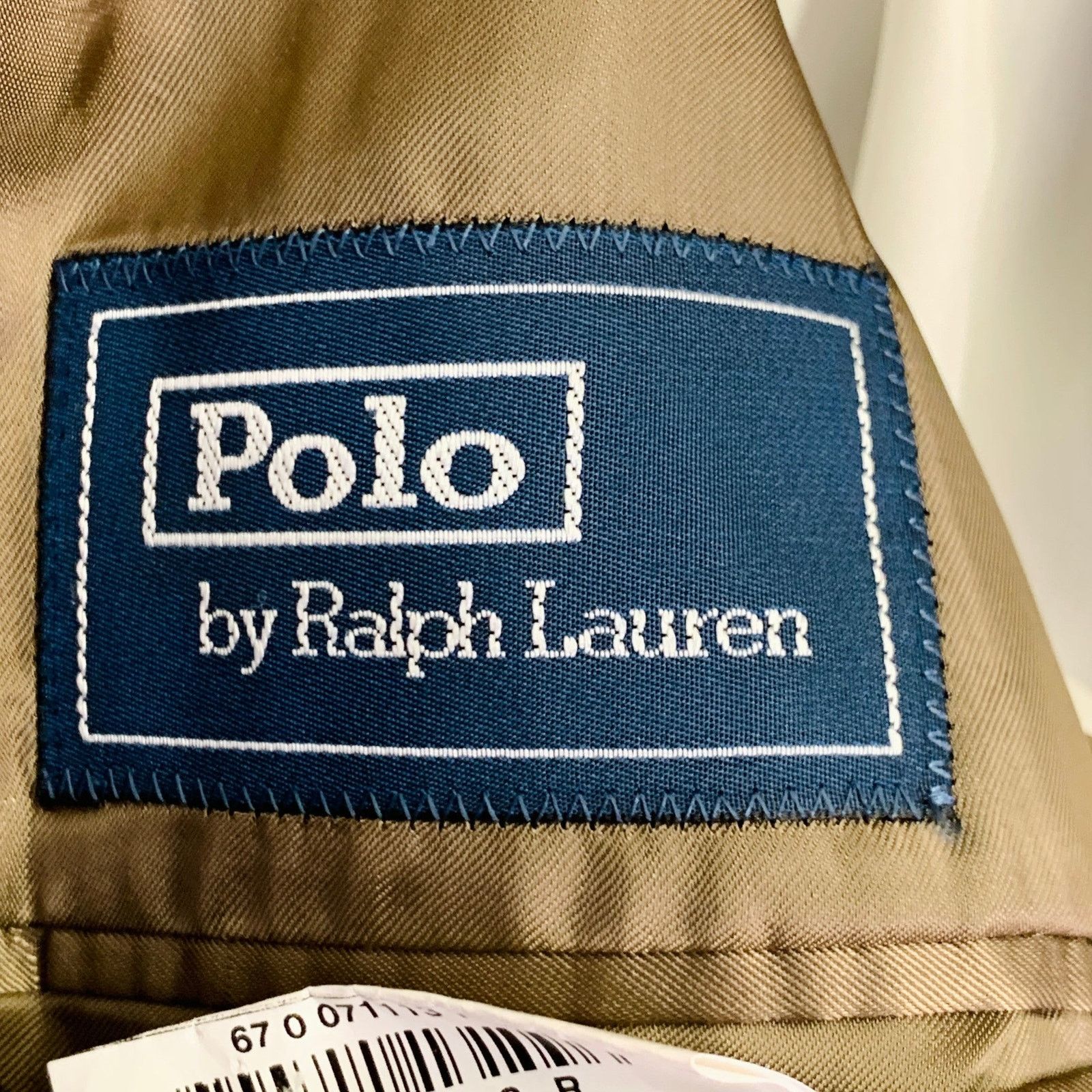 Polo Ralph Lauren Size 46 Taupe Virgin Wool Notch Lapel Sport Coat Size 46R - 5 Thumbnail