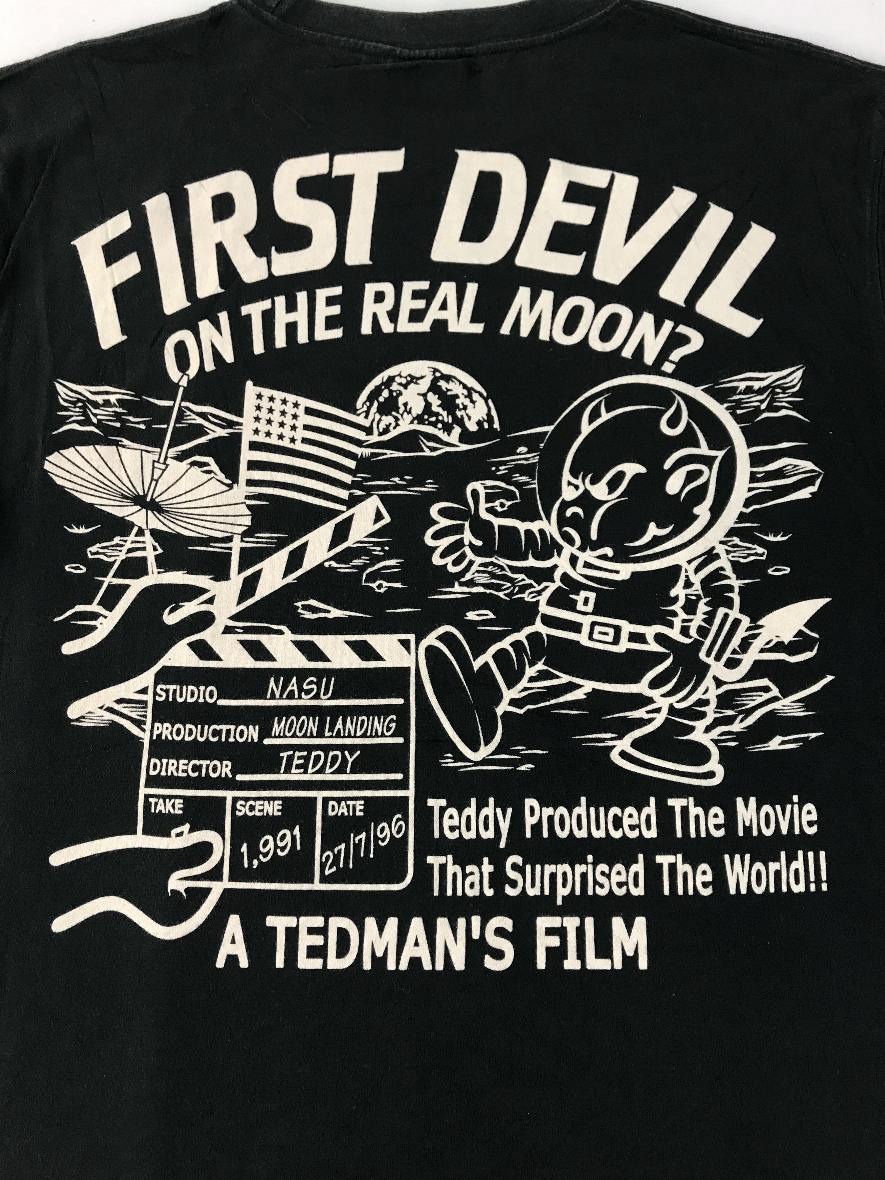 Tedman Teds Company Devil Equipment Moon Landing Hoax Tee Size US M / EU 48-50 / 2 - 2 Thumbnail