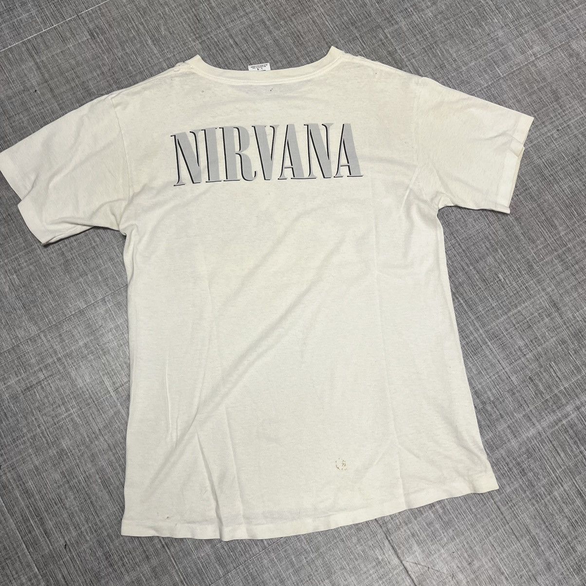 Band Tees × Nirvana × Vintage VTG 1996 Nirvana Kurt Kobain Group Picture Tee Size US L / EU 52-54 / 3 - 8 Thumbnail
