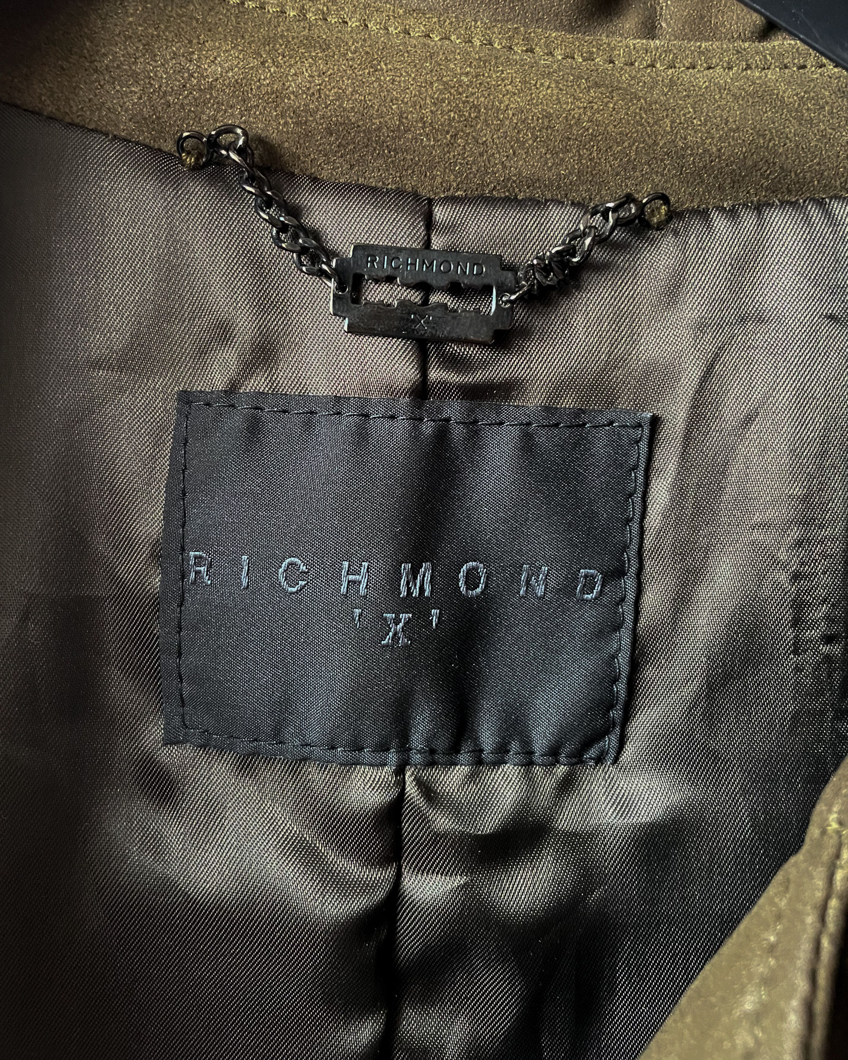 John Richmond Richmond X Suede Men’s Double Breasted Trench Coat Size US M / EU 48-50 / 2 - 9 Thumbnail