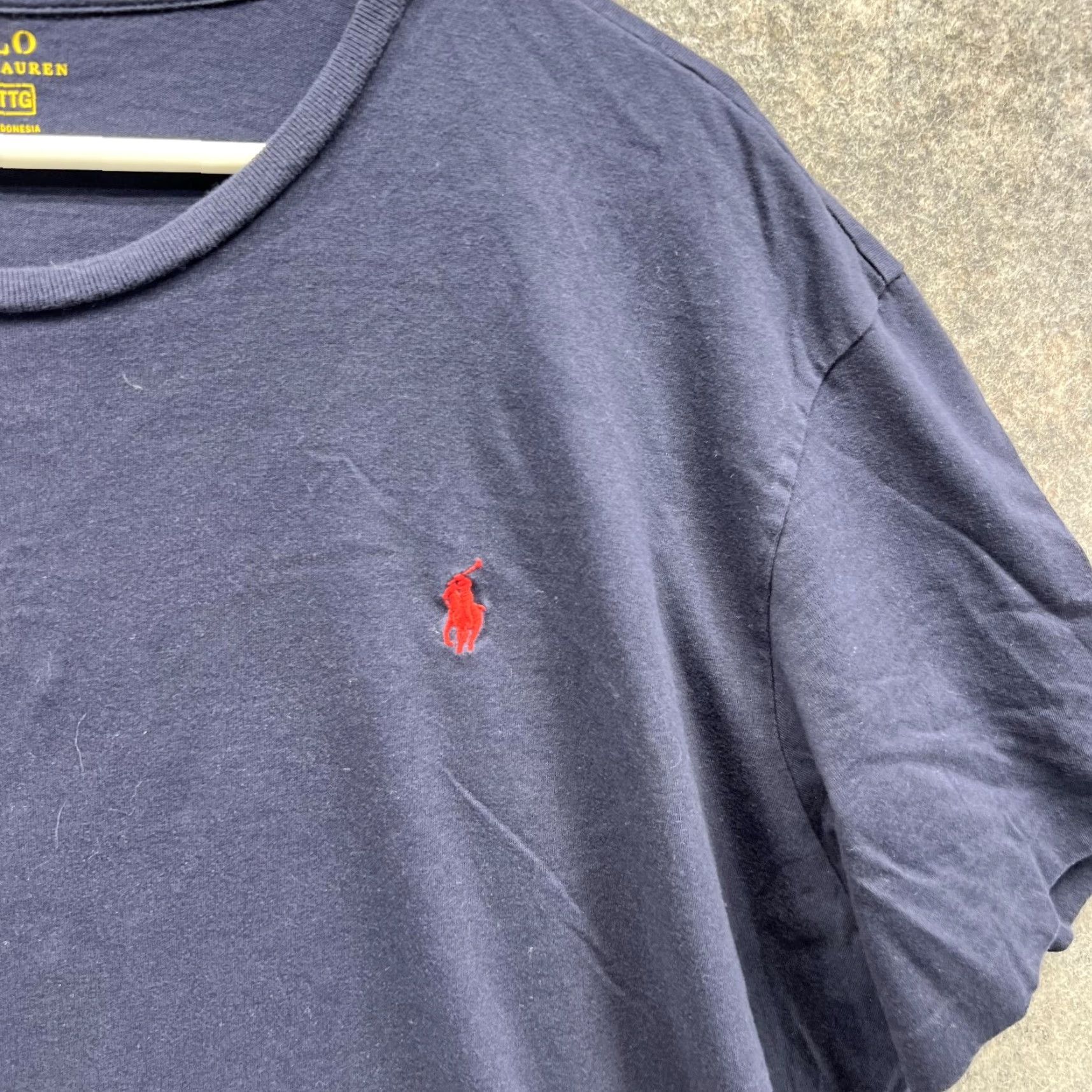 Ralph Lauren VINTAGE Polo Ralph Lauren Shirt Men 2XL Blue Navy Logo Crewneck Short Sleeve Polo Ralph Lauren Shirt Mens XXL Regular Fit Size US XXL / EU 58 / 5 - 4 Thumbnail
