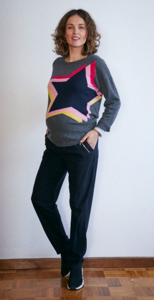 Other WYSE London Gray Cashmere sweater With Stars, Size 1 Size L / US 10 / IT 46 - 13 Thumbnail