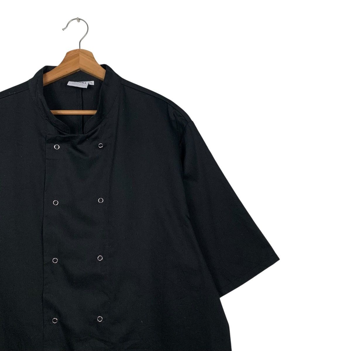 Japanese Brand HUBERT Double Side Snap Button Black Shirt #2040-C88 Size US XL / EU 56 / 4 - 5 Thumbnail