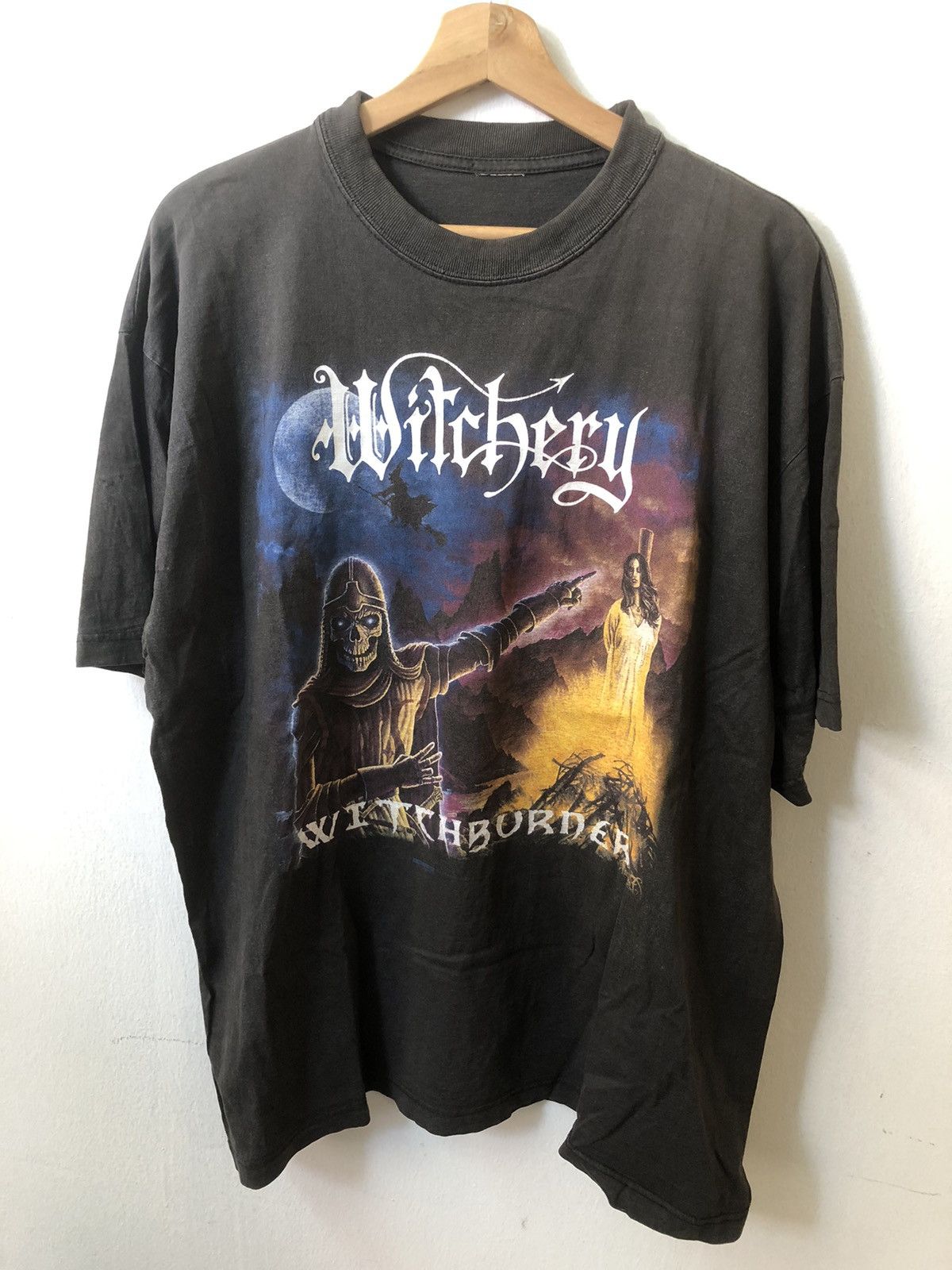 Band Tees × Rap Tees × Vintage Vintage 90s Black Metal Witchery Band Tee Size US XL / EU 56 / 4 - 1 Thumbnail