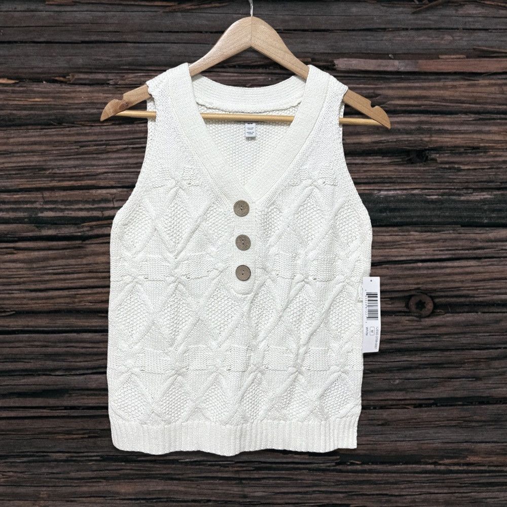 Tribal Streetwear Tribal Cable Knit Henley Tank NWT Size M / US 6-8 / IT 42-44 - 1 Thumbnail