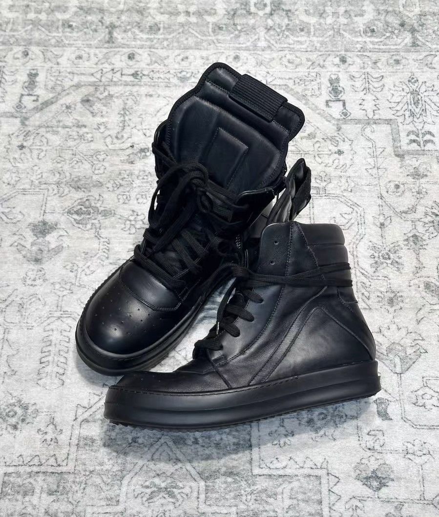 Rick Owens Rick Owens Geobasket All Black high-top leather Size US 6 / IT 36 - 3 Thumbnail