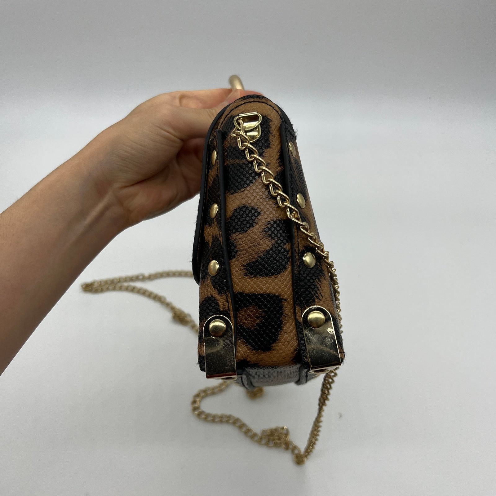 Other Womens Crossbody Bag Brown Leopard Chain Strap Small Purse Size ONE SIZE - 7 Thumbnail