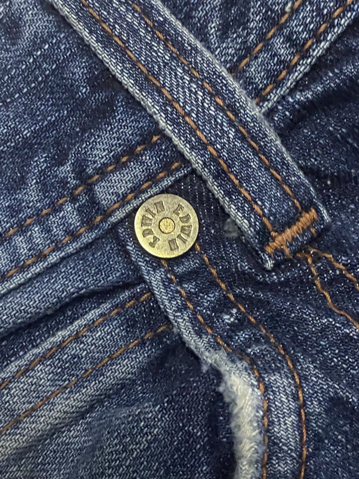 Junya Watanabe Edwin Blue Trip Thunder Faded Ripped Loose Jeans Size US 30 / EU 46 - 11 Thumbnail