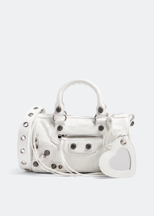 Balenciaga Le Cagole Mini Duffle Bag In White, Men's
