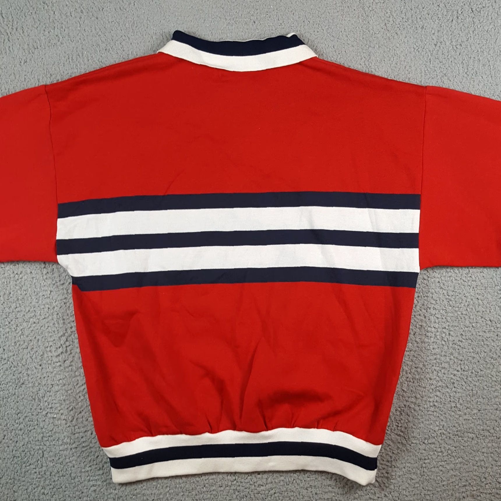 Vintage Y2k Preppy Striped Collared Crewneck Mens Size Large Vintage Pullover Sweatshirt Size US L / EU 52-54 / 3 - 5 Thumbnail