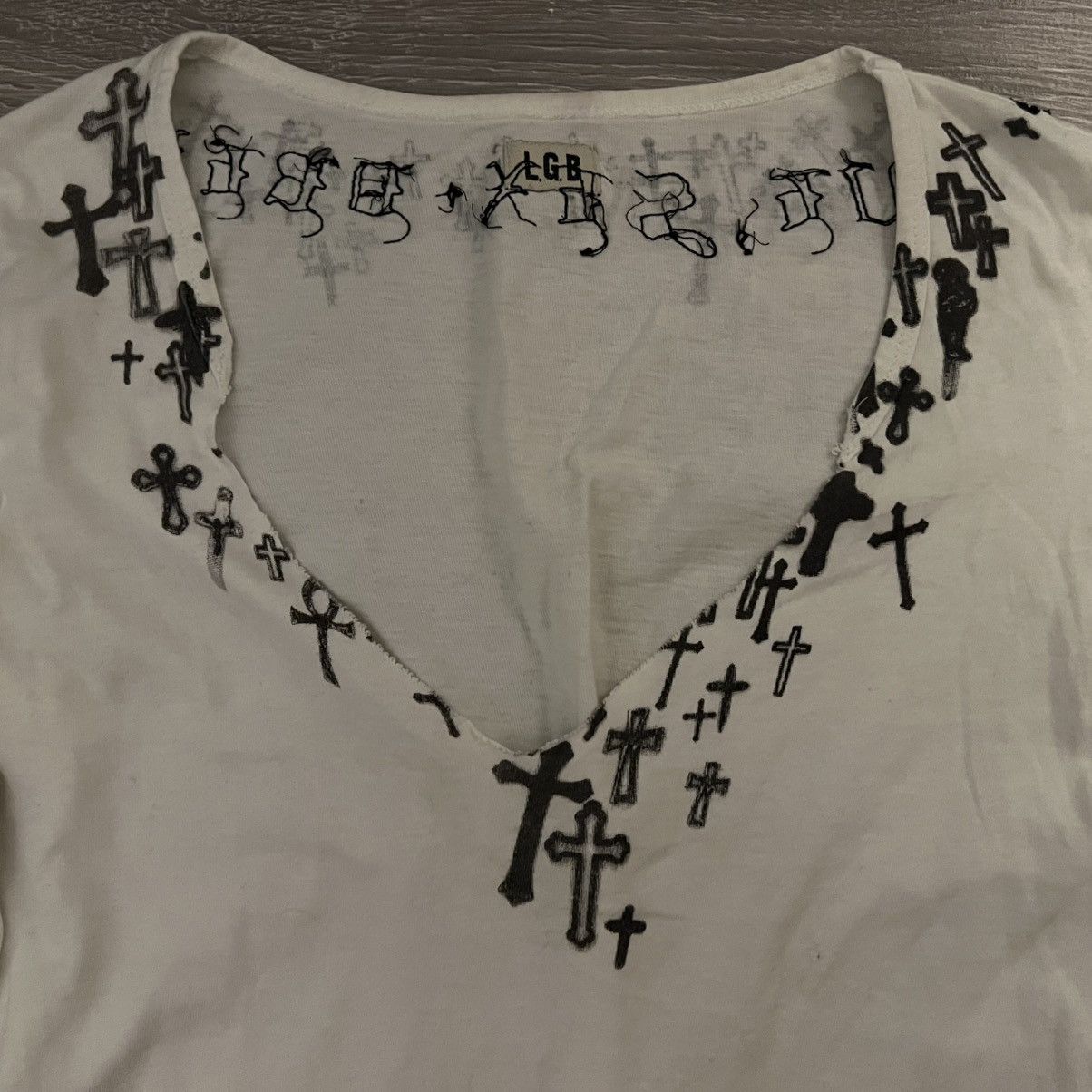 Le Grande Bleu (L.G.B.) L.G.B cross love sex dream white top Size US S / EU 44-46 / 1 - 3 Thumbnail
