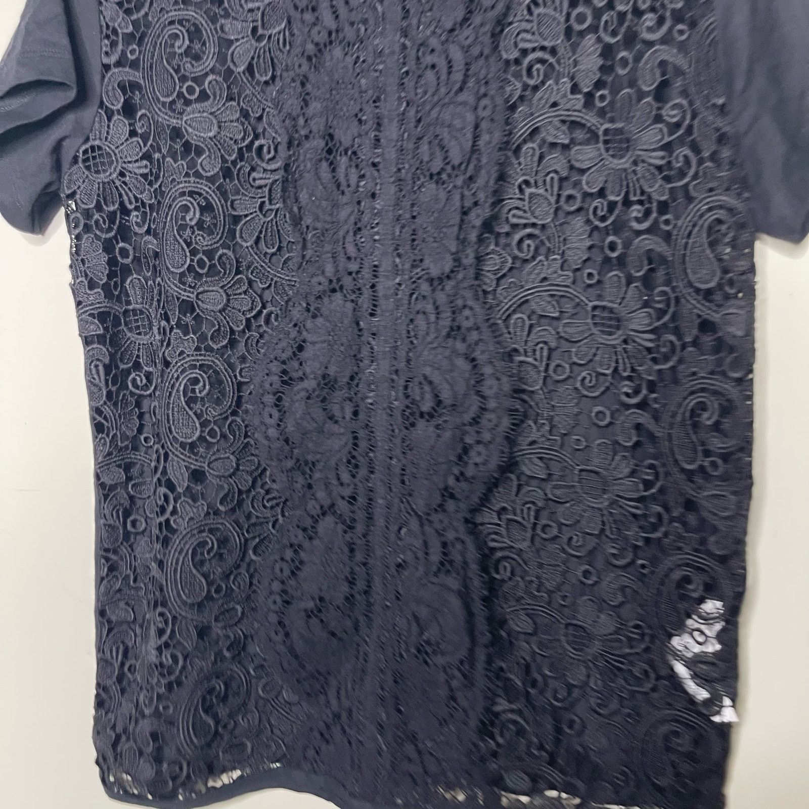 N21 N.21 Short Sleeve Laced Pullover Blouse Black 42 US 6 M Size M / US 6-8 / IT 42-44 - 3 Thumbnail
