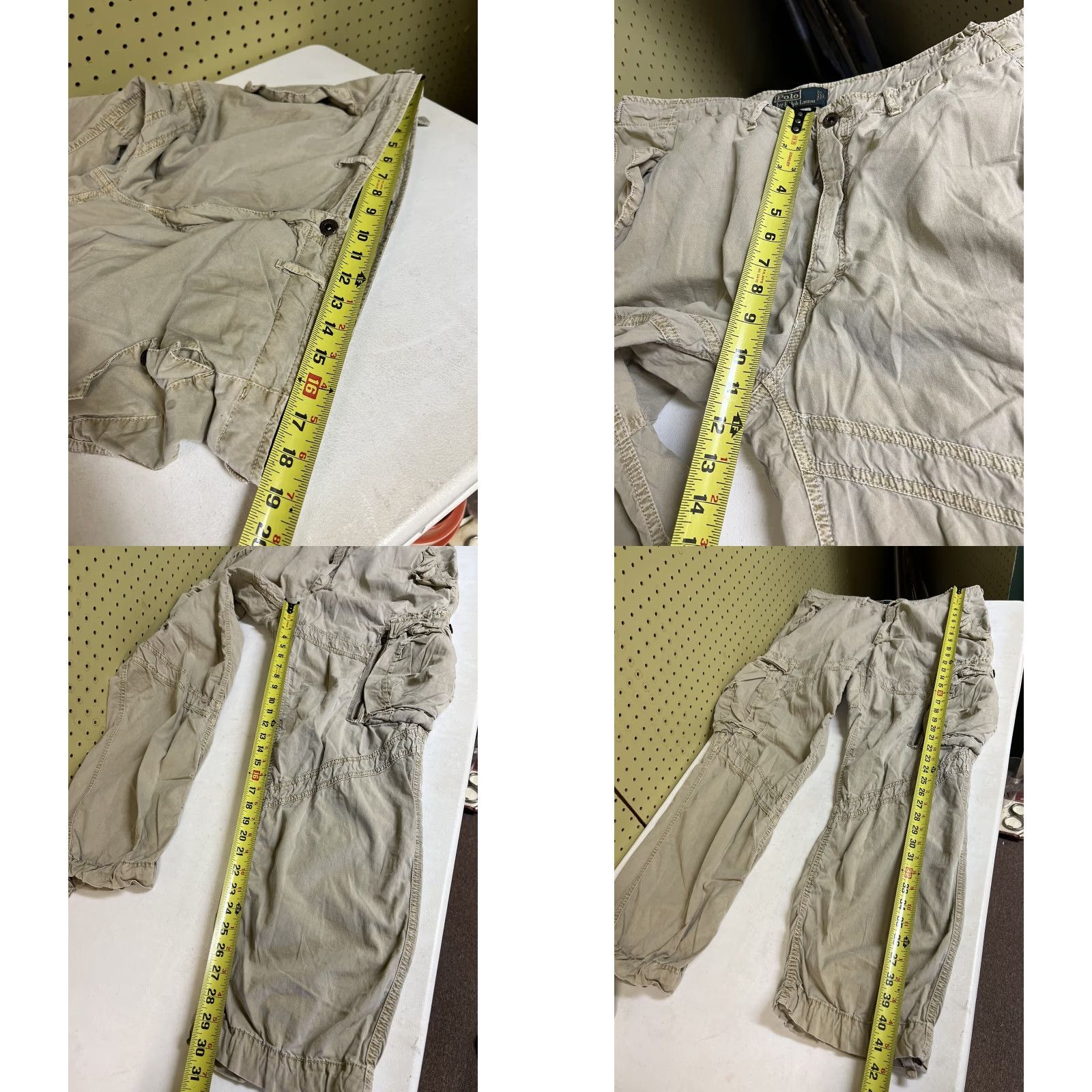 Polo Ralph Lauren VINTAGE Polo Ralph Lauren Cargo Pants Mens 38x32 Tan Beige Cotton Military Utility Army Size US M / EU 48-50 / 2 - 8 Thumbnail