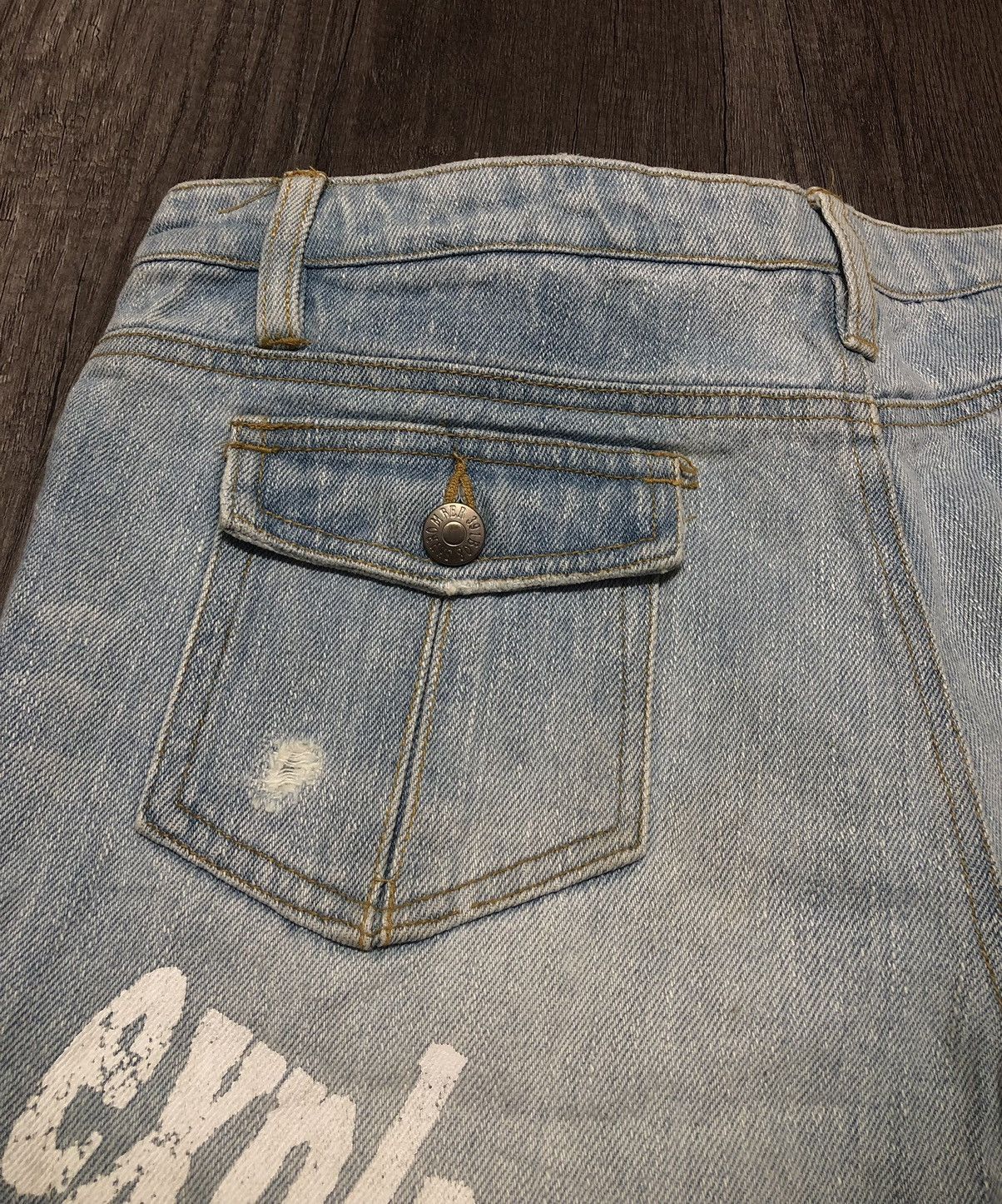 Japan Blue × Japanese Brand SKY BOMBER 391B08 Distressed Jeans Size US 32 / EU 48 - 22 Thumbnail