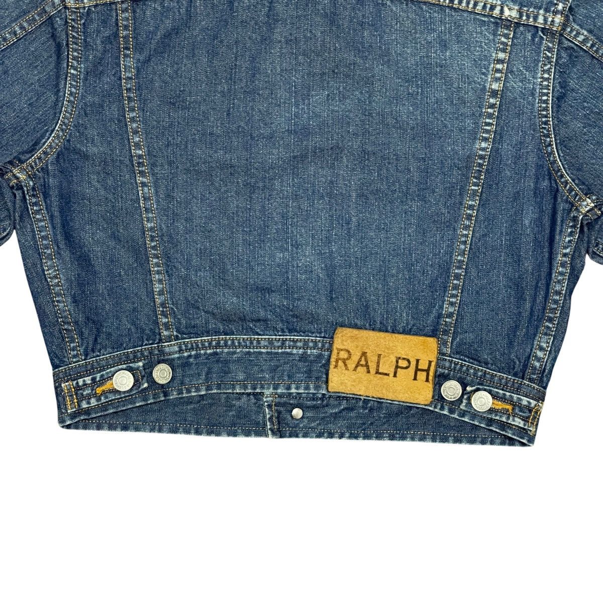 Ralph Lauren Vintage 90s Ralph Lauren Boxy Cropped Trucker Denim Jacket Size M / US 6-8 / IT 42-44 - 12 Thumbnail