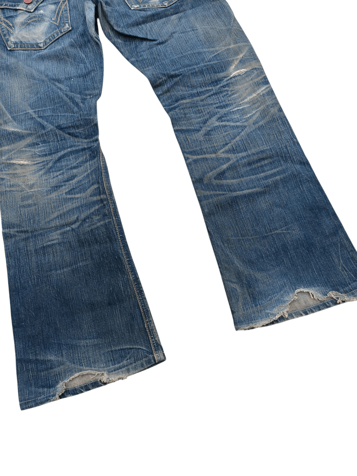 Edwin × Japanese Brand Edwin 503 Flare Jeans Distressed Jeans E248 Size US 35 - 12 Thumbnail