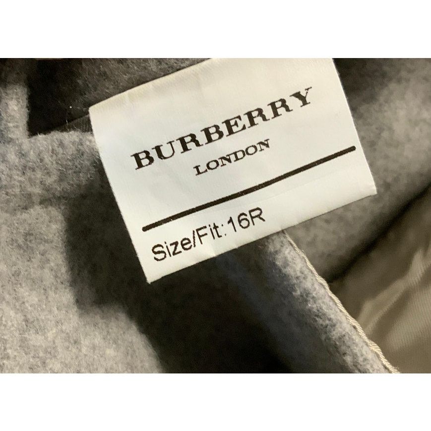 Burberry BURBERRY London Women's Gray Hooded Wool Duffle Coat Sz 14 Size XL / US 12-14 / IT 48-50 - 11 Thumbnail