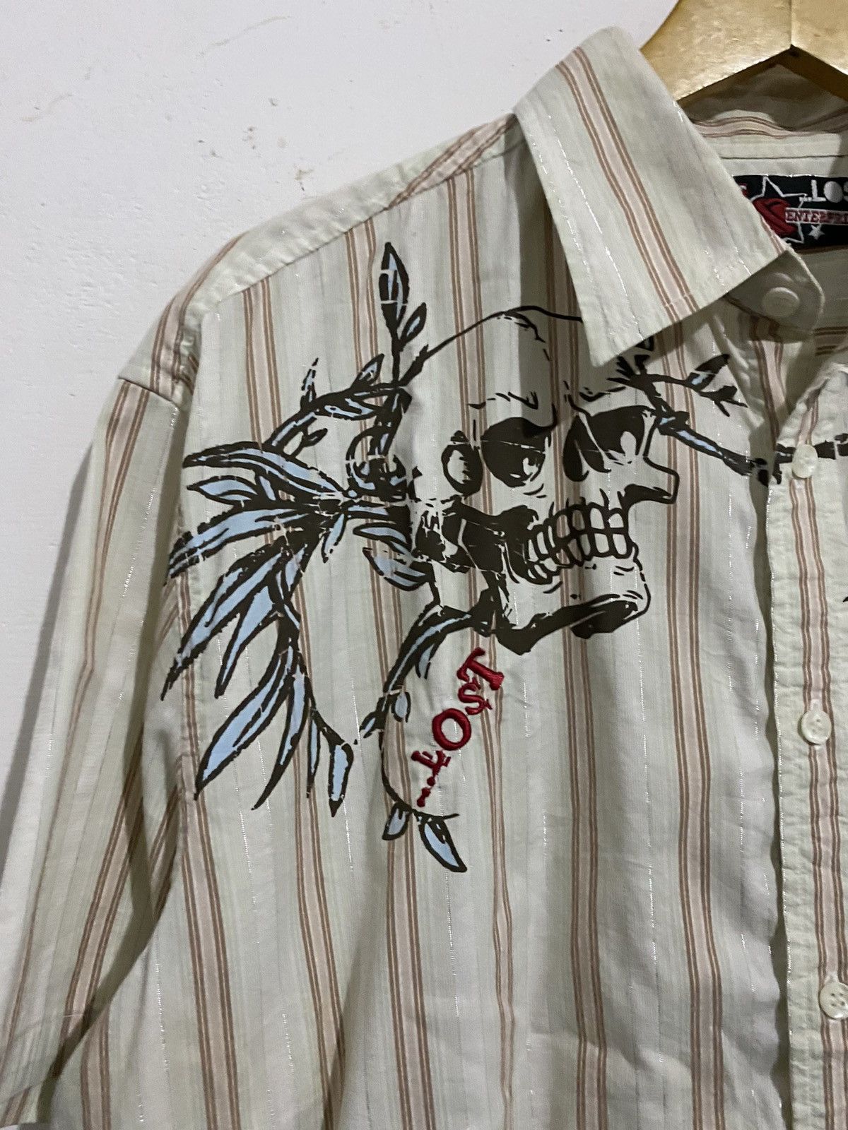 If Six Was Nine 🖤BLACKFRIDAY🖤Lost-Japanese Skull y2k shirt lgb ifsixwasnine Size US L / EU 52-54 / 3 - 3 Thumbnail