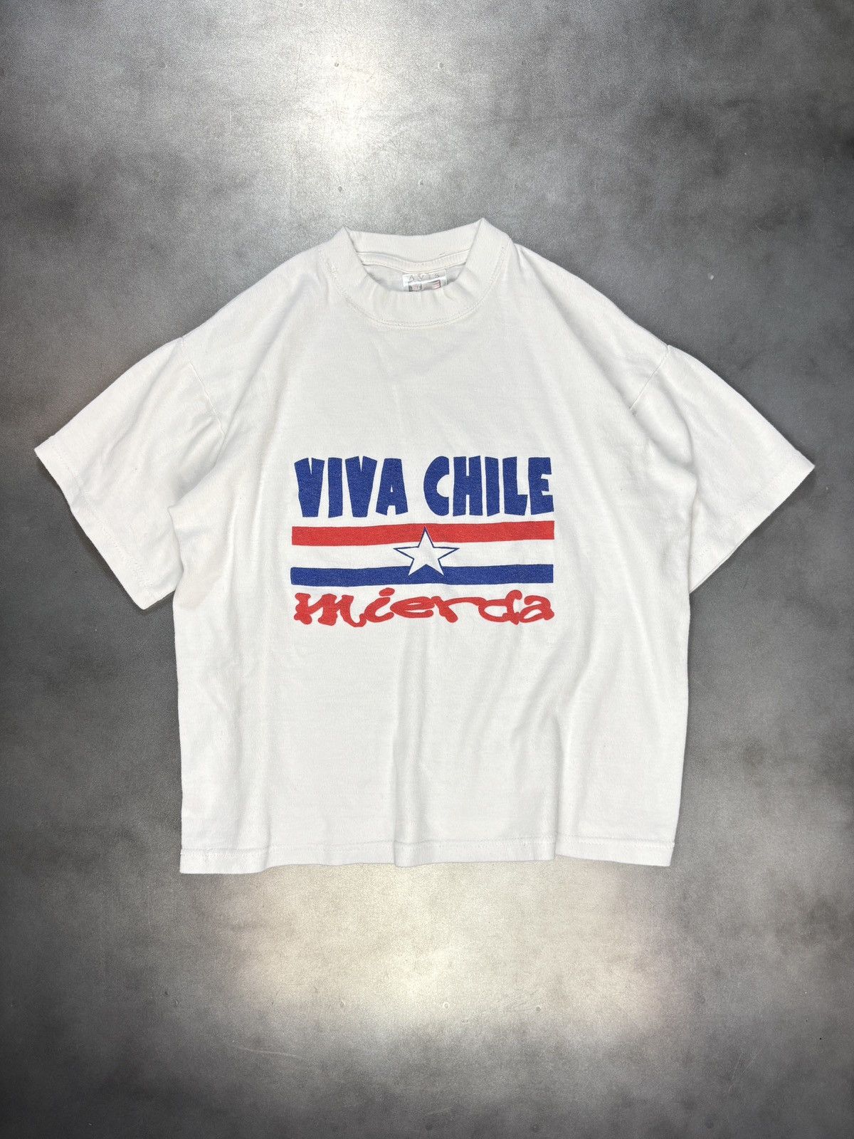 Vintage 1980s Vive Chile Muerde! Vintage Political Protest Allende Size US S / EU 44-46 / 1 - 2 Thumbnail