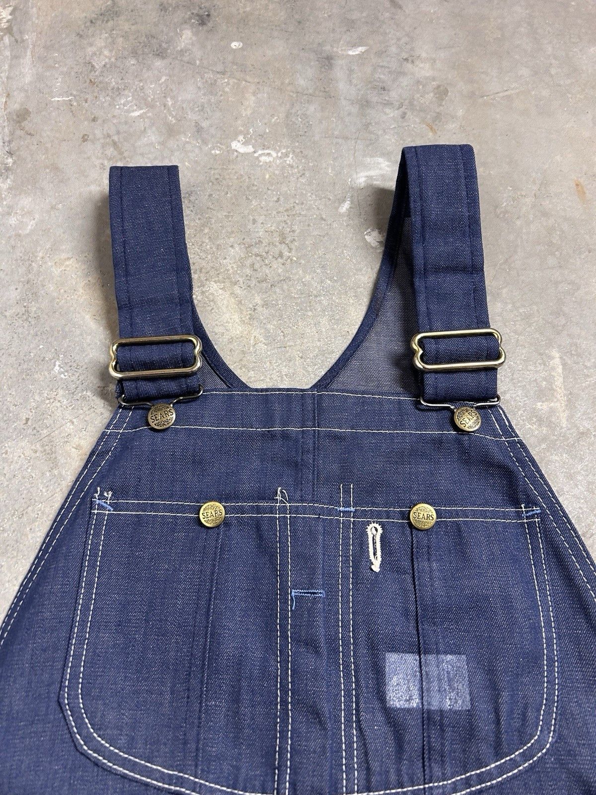 Sears Vintage 70s Sears Union Made Denim Overalls Bibs 32x29 Size US 32 / EU 48 - 2 Thumbnail