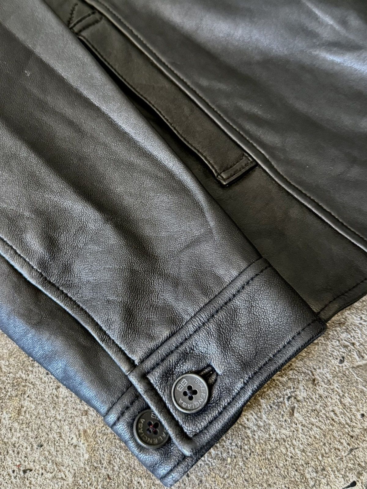 Balenciaga Balenciaga - 1997 - Nicolas Ghesquière-Zip Up Leather Jacket Size US L / EU 52-54 / 3 - 4 Thumbnail