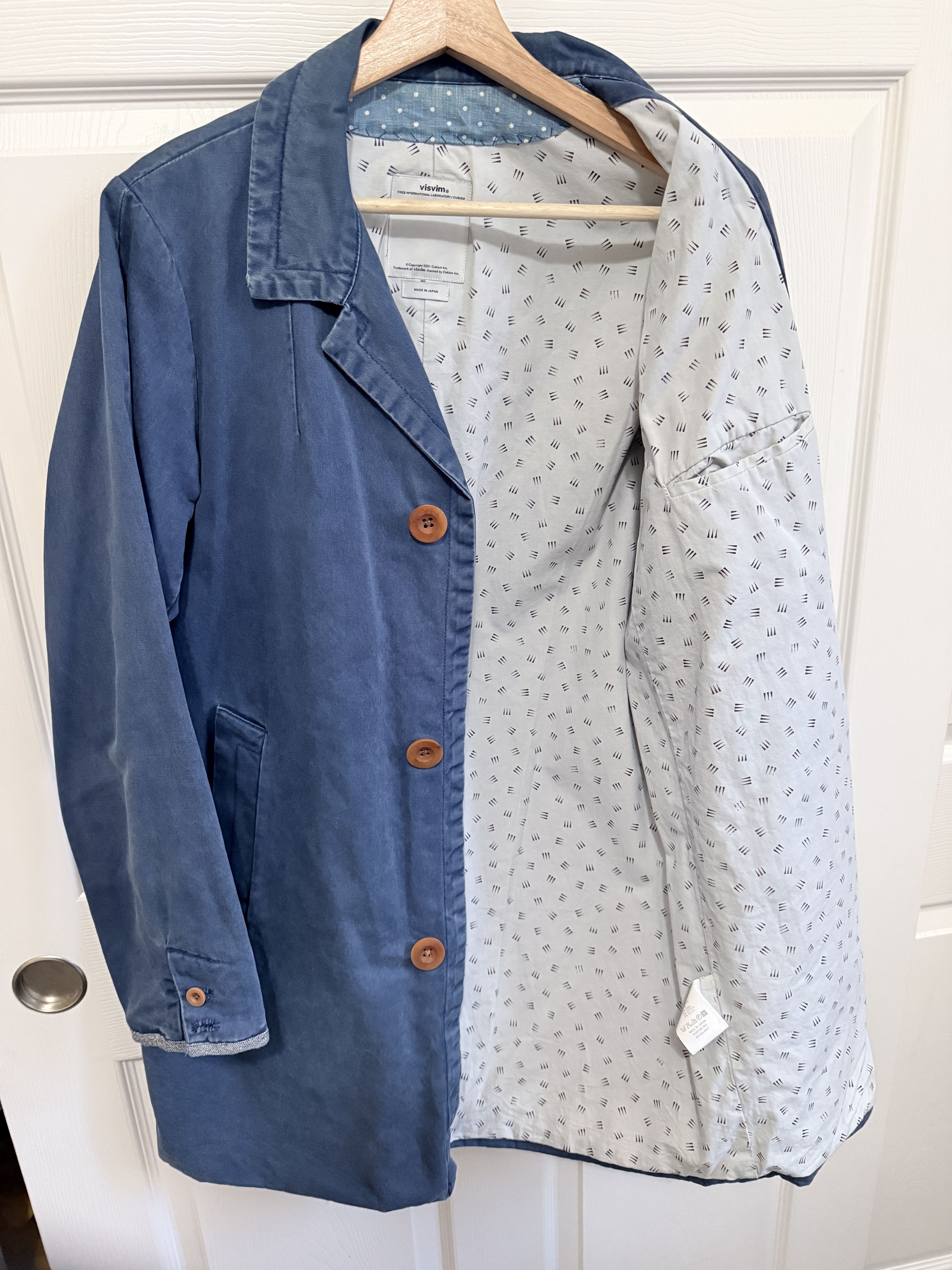 Visvim SS14 Mies Coat Indigo Blue Size US M / EU 48-50 / 2 - 11 Thumbnail