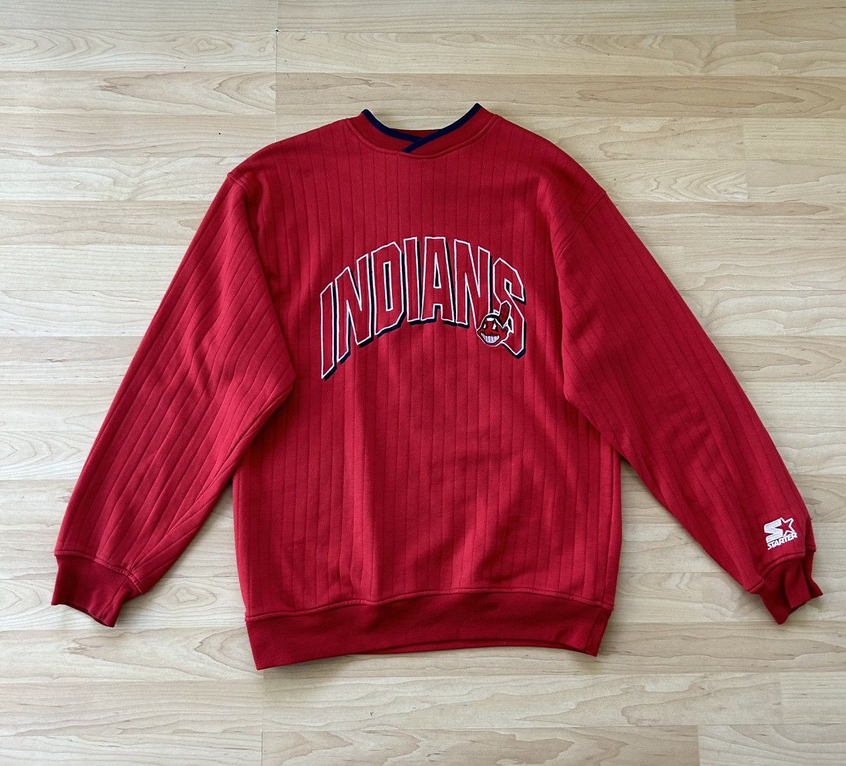 Starter Starter Cleveland Indians 90s Classic Red Crewneck Size US M / EU 48-50 / 2 - 1 Thumbnail