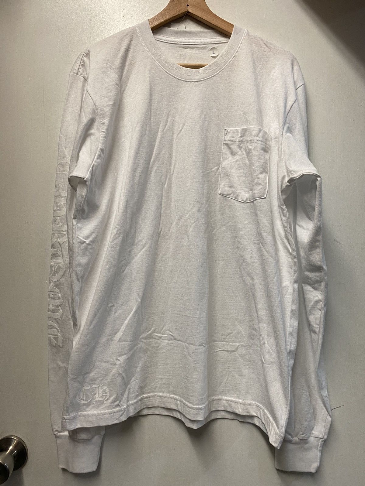Chrome Hearts Chrome Hearts Script Neck Logo Triple White Longsleeve Size US L / EU 52-54 / 3 - 1 Thumbnail