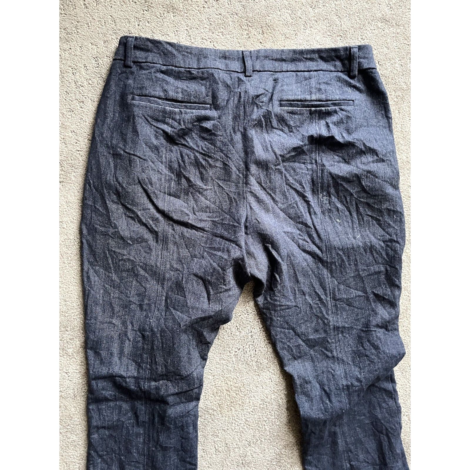Express Express Editor Dress Pants EUC Chambray Blue 12S Women Size 34" / US 12 / IT 48 - 3 Thumbnail