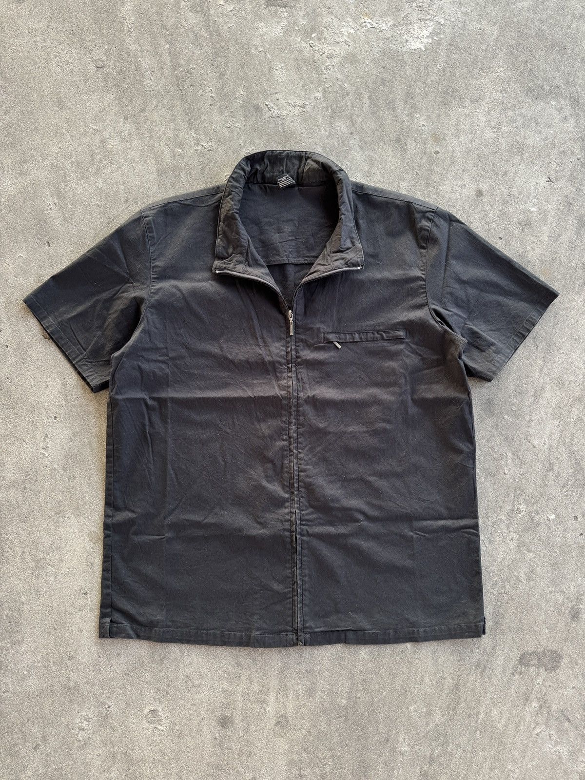 Hiroko Koshino Homme Hiroko Koshino Black Zipper Shirts Size US XL / EU 56 / 4 - 1 Thumbnail