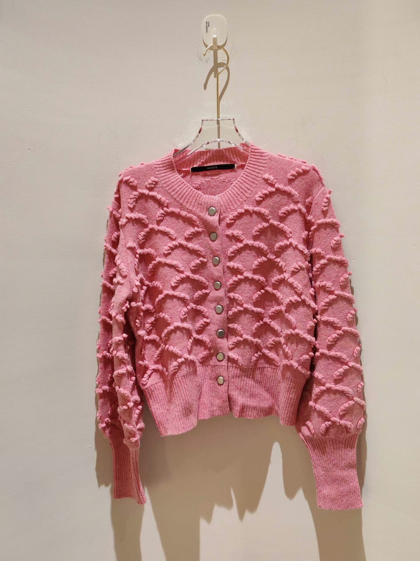 Other DAZZLE Pink Bubble Knit Cardigan XS Size XS / US 0-2 / IT 36-38 - 1 Thumbnail