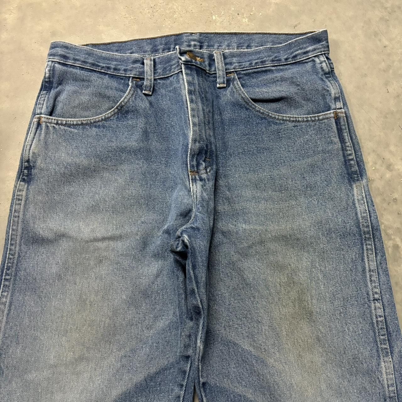 Japanese Brand × Vintage Crazy Vintage Y2K/2000s Grunge Faded Medium Wash Denim Jeans! Size US 33 - 5 Thumbnail