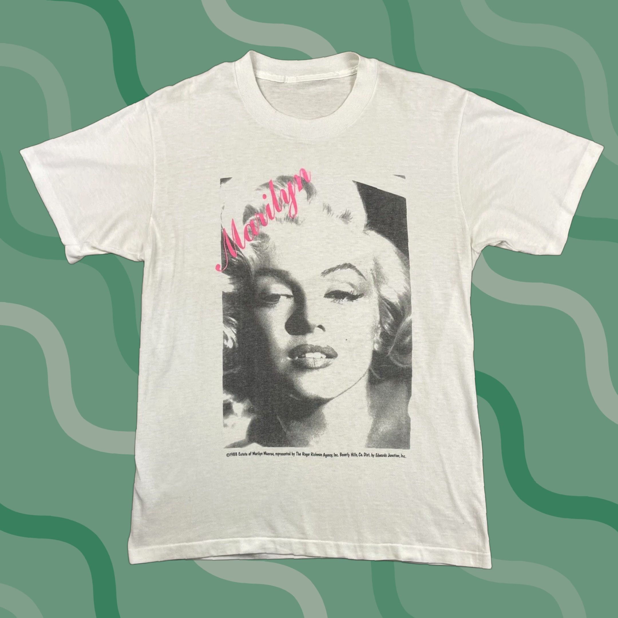 Vintage VINTAGE Marilyn Monroe T-Shirt Graphic Crew Neck 80s Size L White Rare Hollywood Mens Size US L / EU 52-54 / 3 - 1 Thumbnail