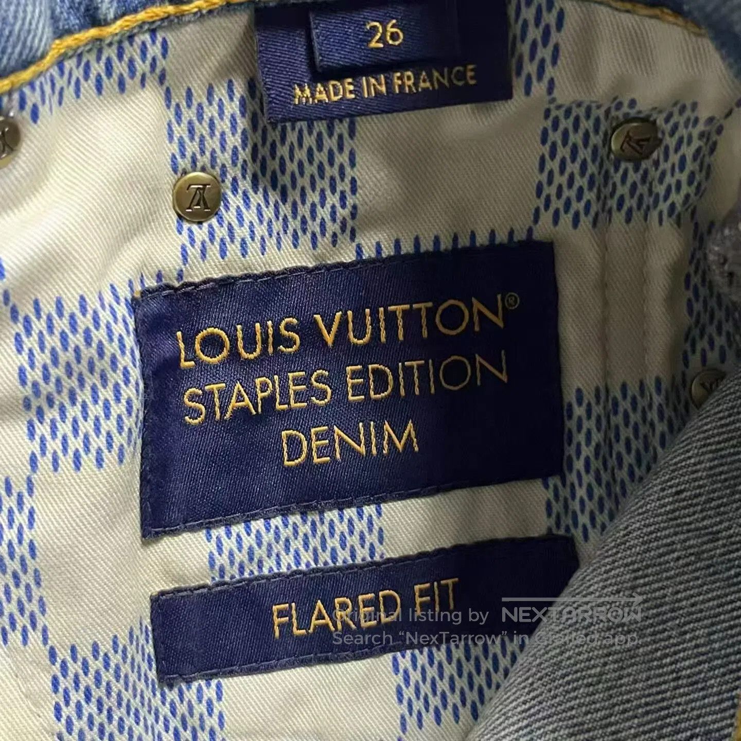 Louis Vuitton Louis Vuitton Long denim pants with a blue washed logo and Size 26" / US 2 / IT 38 - 3 Thumbnail