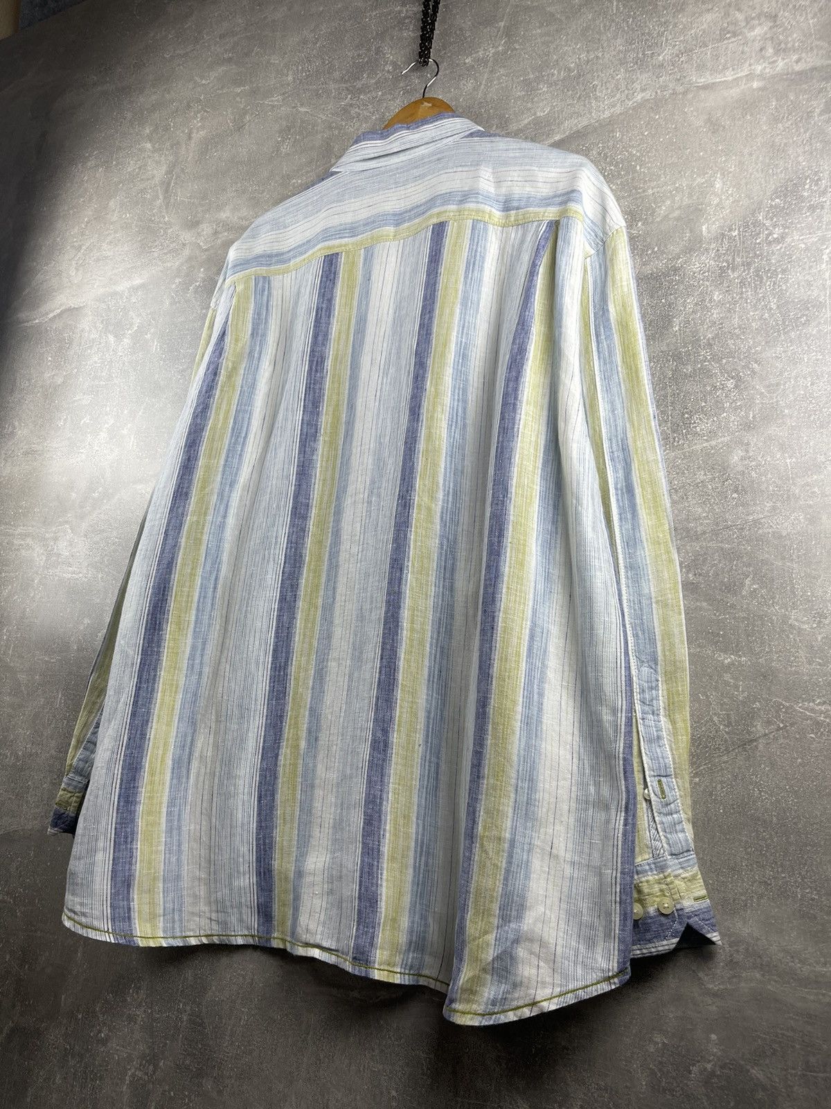Tommy Bahama × Vintage Tommy Bahama Striped Shirt 100% Linen Size US XXL / EU 58 / 5 - 6 Thumbnail
