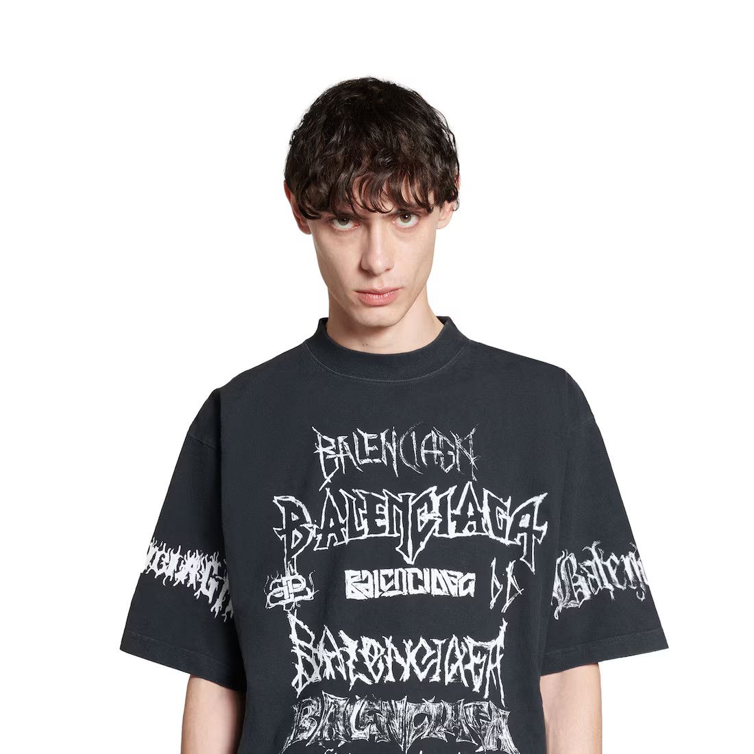 Balenciaga o1tr1nto0725 DIY Metal T-Shirt Large Fit in Black Size US XS / EU 42 / 0 - 4 Thumbnail