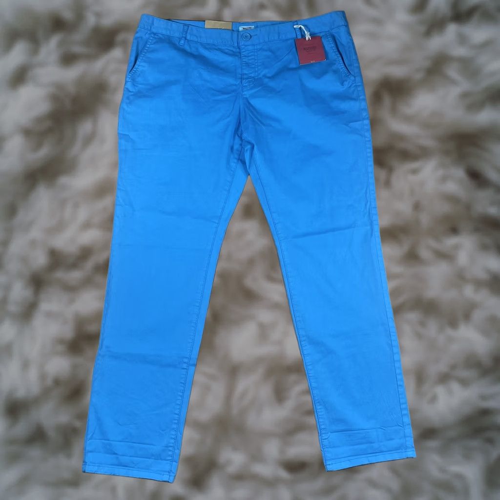Mossimo Mossimo Stretch Lower Waist Straight Hip Chino Pants Womens Size 17 Blue Size 38" / US 16 / IT 52 - 1 Thumbnail