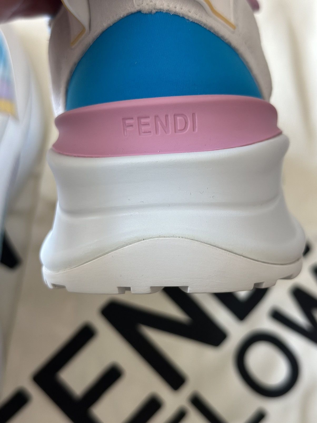 Fendi FENDI Flow Fabric Light Blue Purple Low Top Sneakers Size US 9 / EU 42 - 8 Thumbnail
