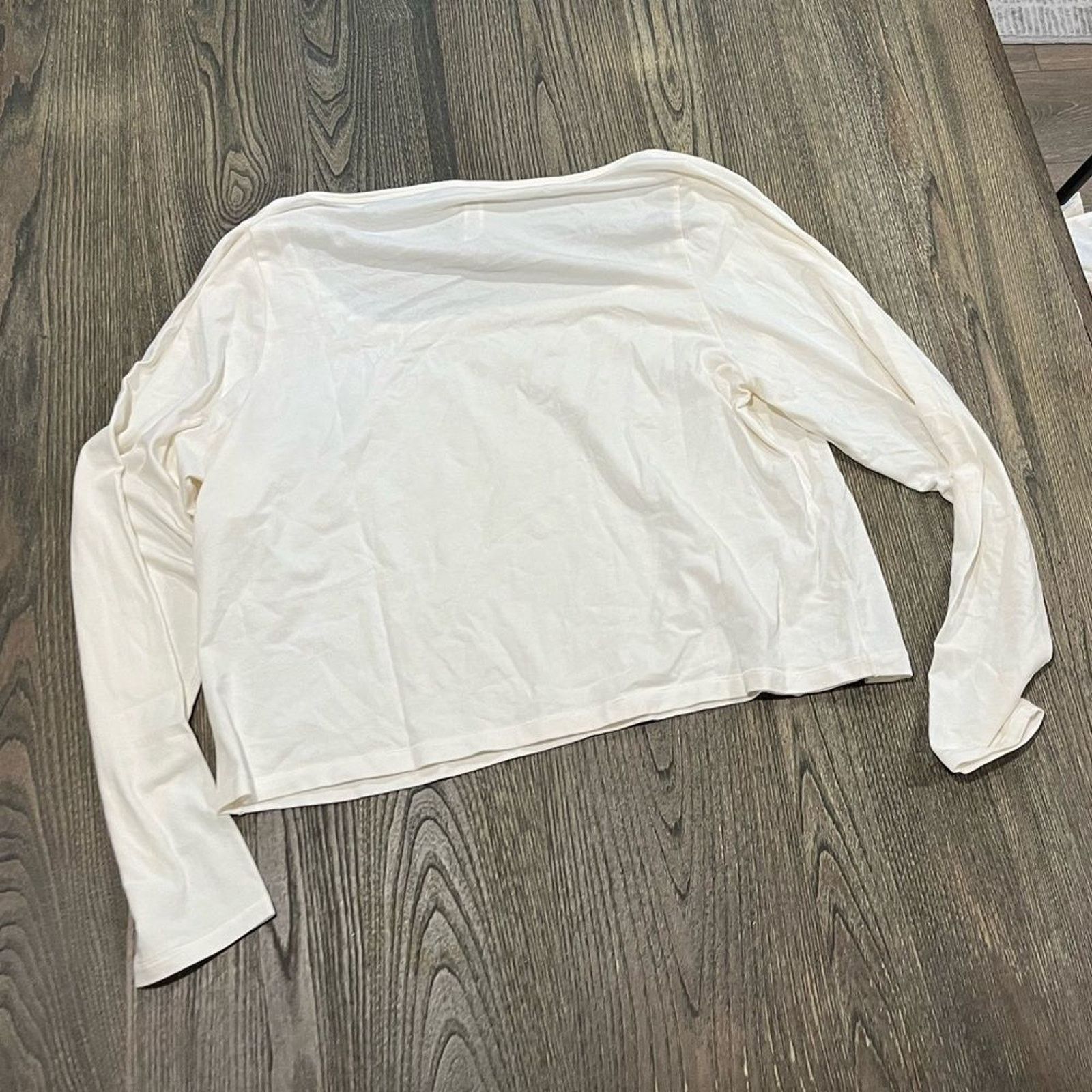 SKIMS NWT Skims Vintage Scoop Long Sleeve T-Shirt Fitted Marble 4X Size 4XL / US 24-26 - 4 Thumbnail