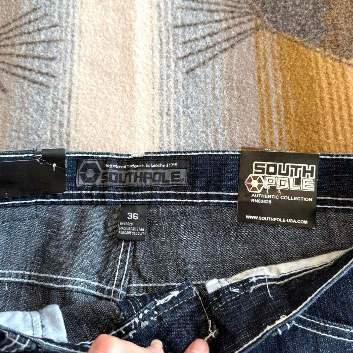 Southpole VINTAGE Southpole Jeans Wide Leg Denim Size 36x30 NWT Grunge Skate Y2K Size US 36 / EU 52 - 3 Thumbnail