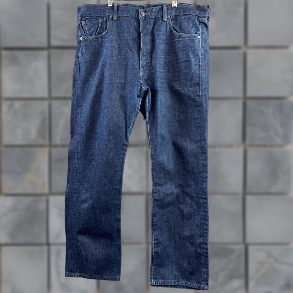 Levi's Levi's 501 Jeans Mens 40x32 Blue Button Fly Faded Denim Pants Raw Indigo Faded - 501 Series - Regular Size - Jeans Size US 40 / EU 56 - 1 Thumbnail