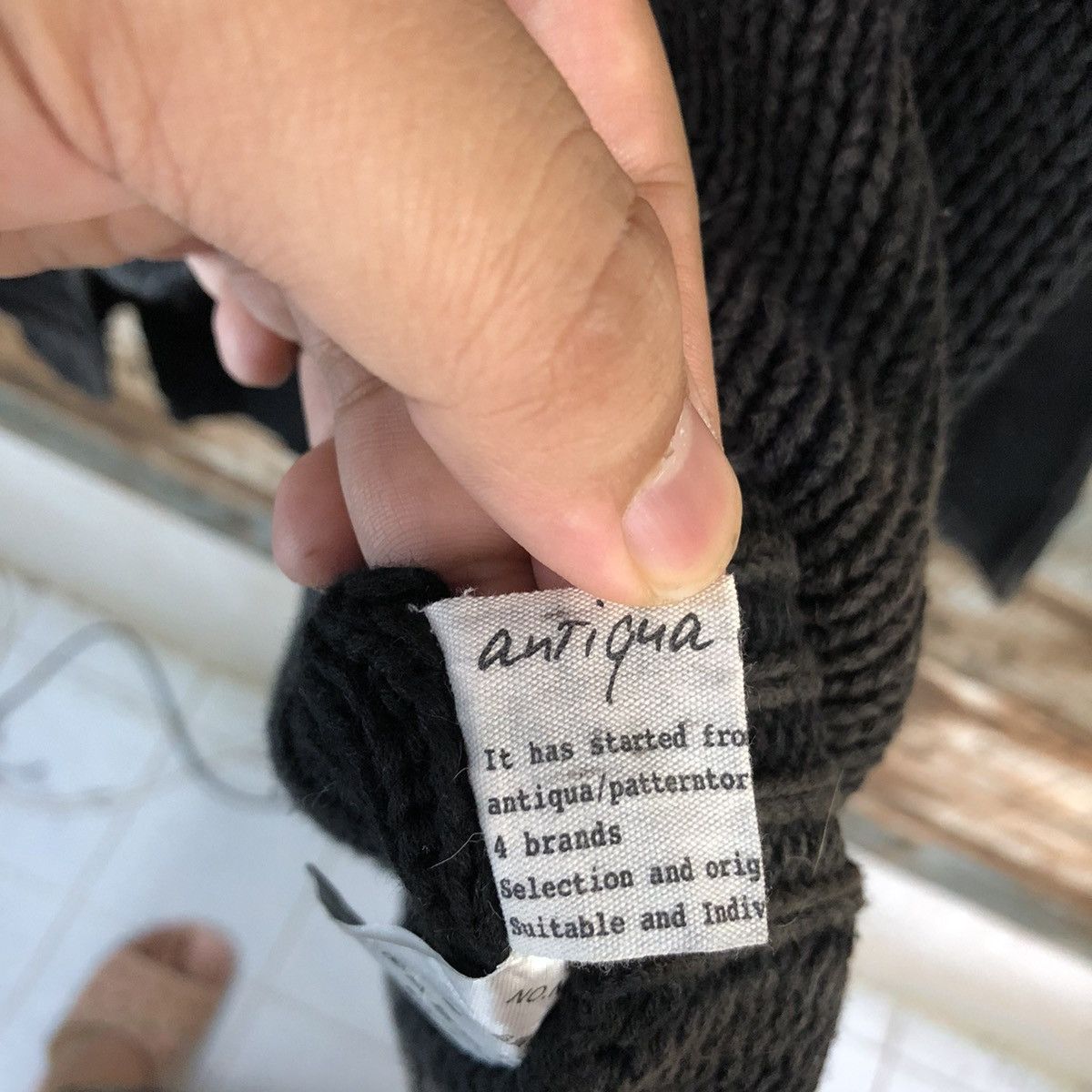 Japanese Brand Antique Black faded Knitwear #A1341 Size L / US 10 / IT 46 - 10 Thumbnail