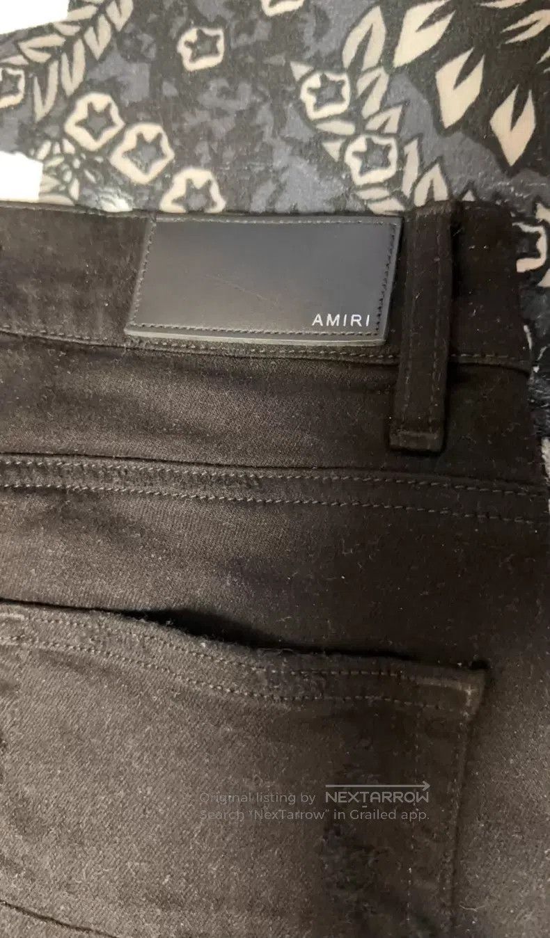 Amiri Amiri Embroidered Destroyed Patchwork Jeans Size 33 Size US 33 - 8 Thumbnail