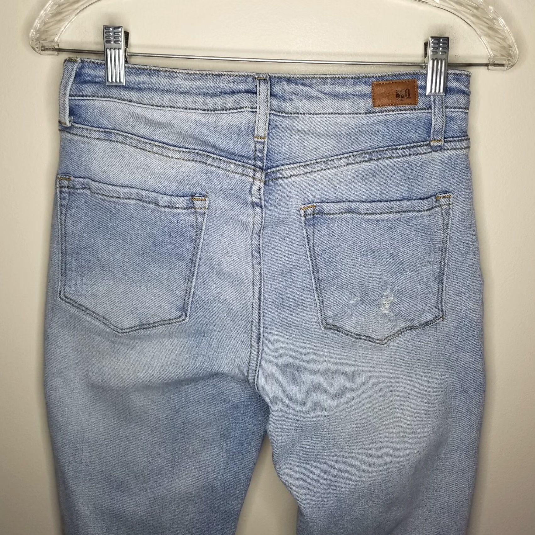 Rsq RSQ Jeans Womens Jeans Size 7 High Rise Straight Leg Blue Ripped Cutoff 28" Waist 26.5" Inseam Women Size 28" / US 6 / IT 42 - 6 Thumbnail