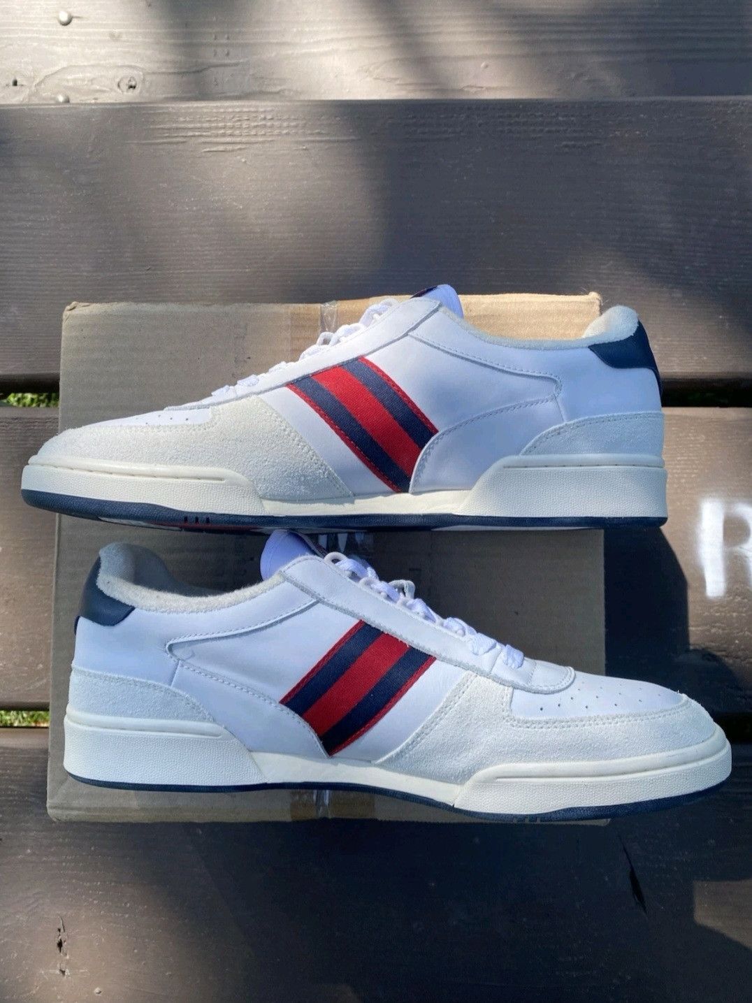 Polo Ralph Lauren Ralph Lauren Polo Court Sneakers White Navy Red Retro 001 Size US 11 / EU 44 - 4 Thumbnail