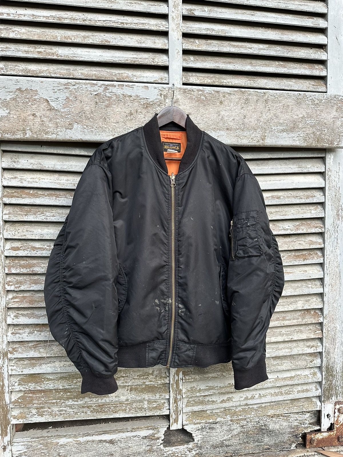 Vintage 🪖Vintage THRASHED MA-1 Man Intermediate Bomber Jacket Size US L / EU 52-54 / 3 - 2 Thumbnail