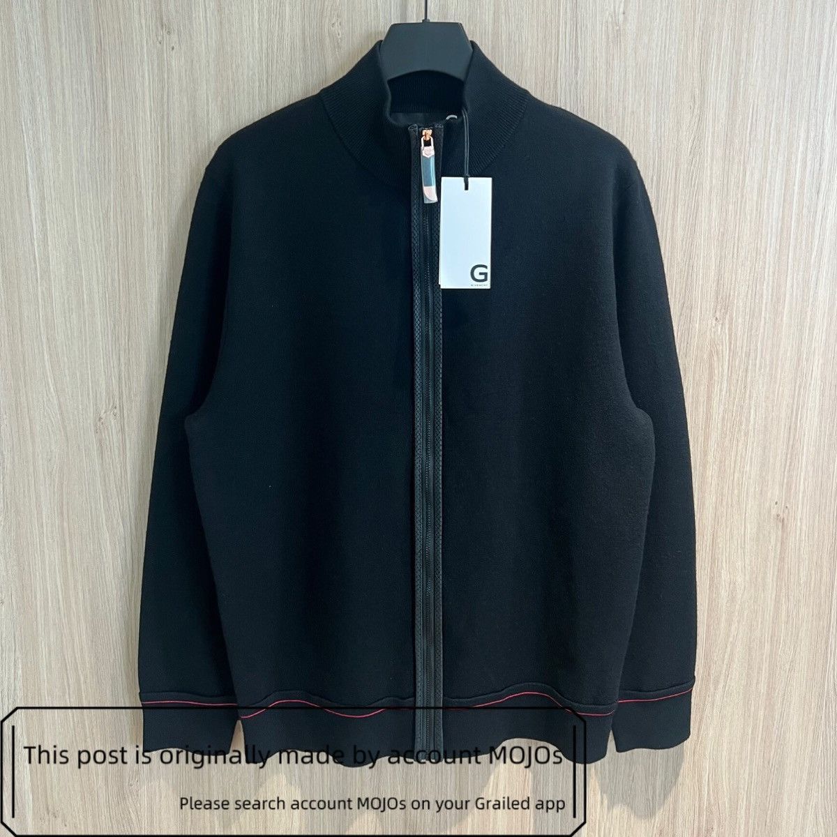 Givenchy Sz L Givenchy Wool Zip-Up Track Jacket mojos1250 Size US L / EU 52-54 / 3 - 1 Thumbnail