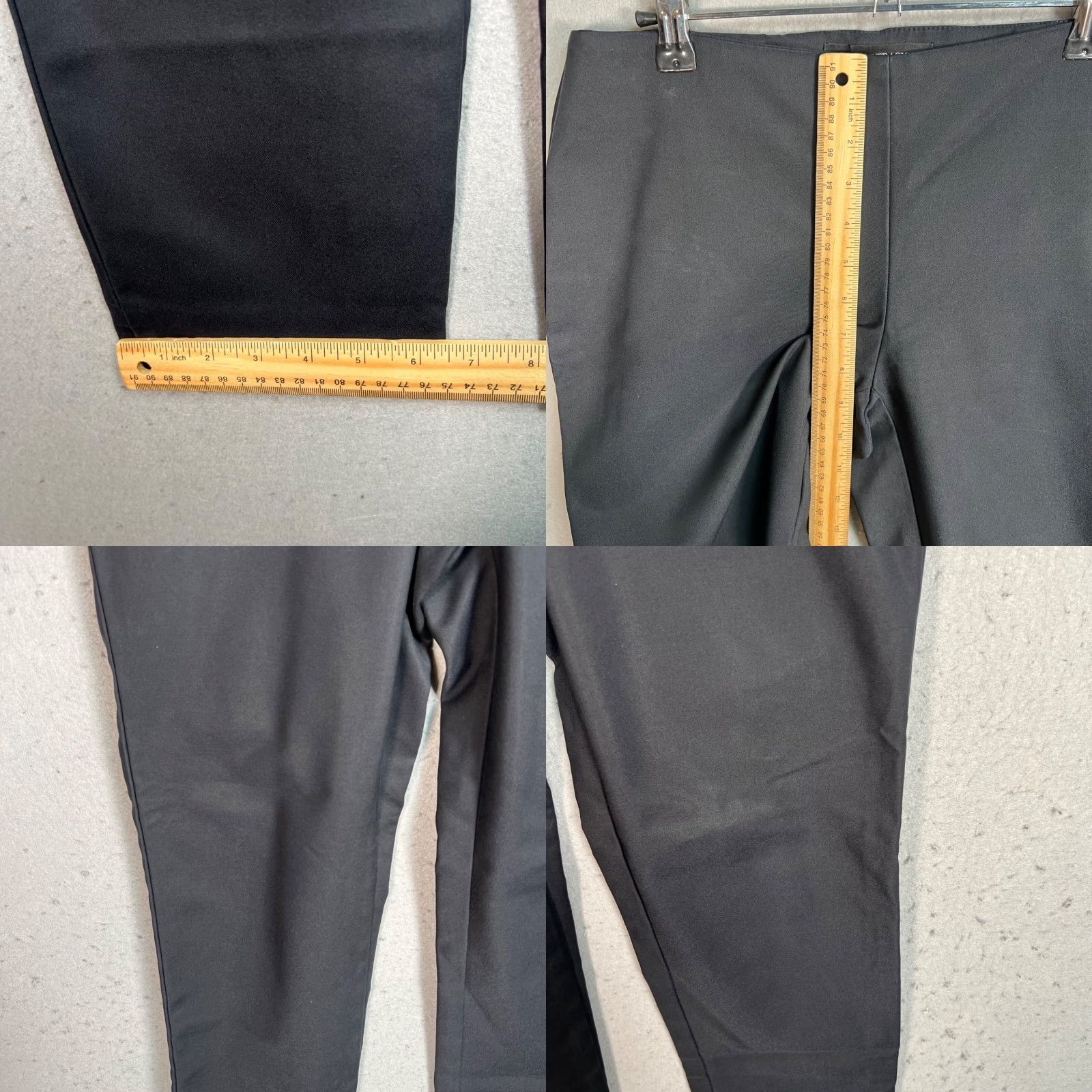Ellen Tracy Ellen Tracy Women's Slim Black Ankle Pants Size 4 Cotton Blend Stretch Solid Size 27" / US 4 / IT 40 - 8 Thumbnail